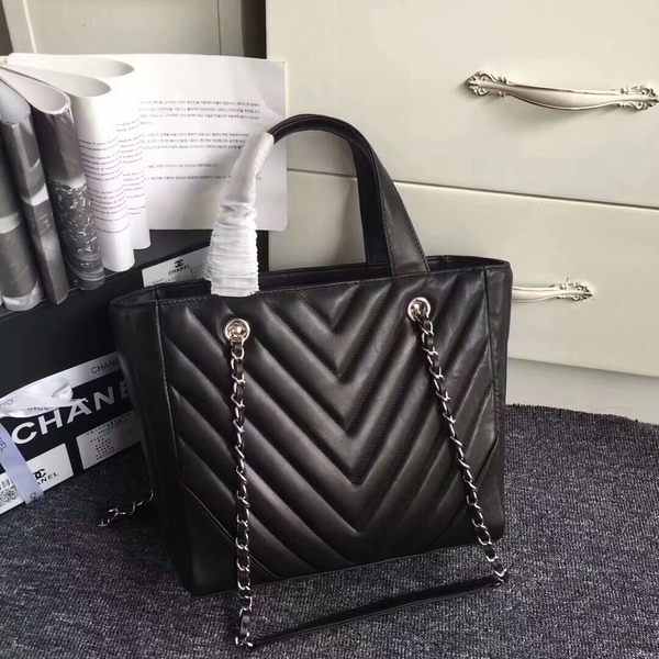 Chanel Mini Tote Bag Original Sheepskin Leather B98666 Black