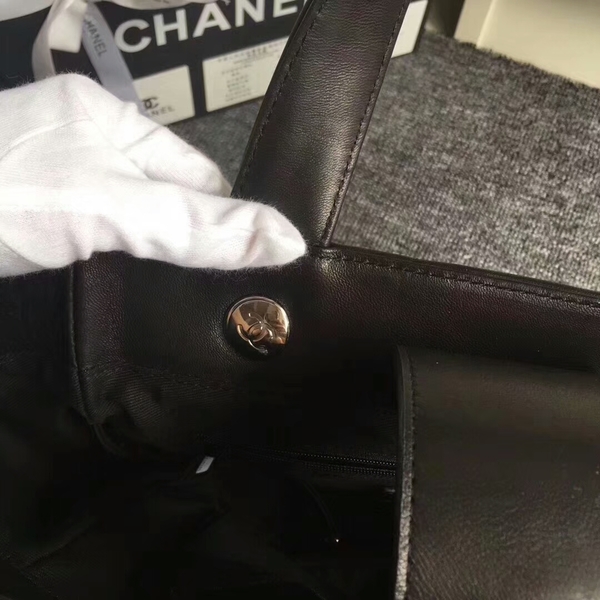 Chanel Mini Tote Bag Original Sheepskin Leather B98666 Black