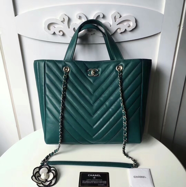 Chanel Tote Bag Original Sheepskin Leather A98666 Green