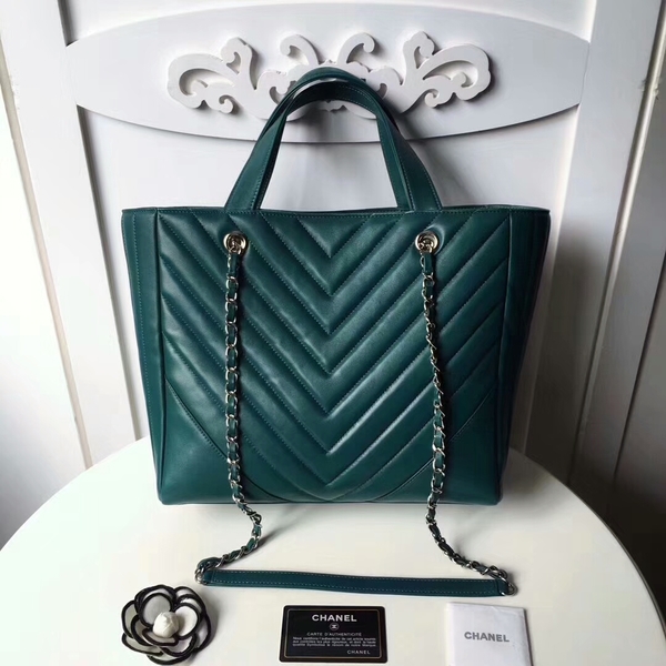 Chanel Tote Bag Original Sheepskin Leather A98666 Green