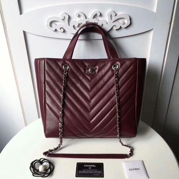 Chanel Tote Bag Original Sheepskin Leather A98666 Red
