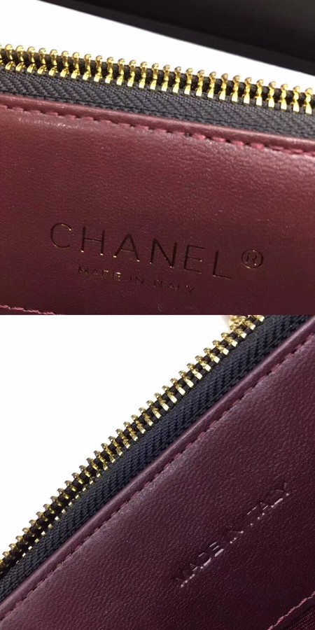 Chanel Shoulder Bag Black Sheepskin Leather CHA6845 Gold