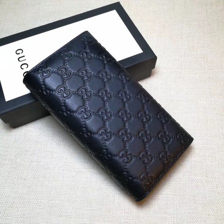 Gucci Bow Gucci Signature Continental Wallet 388679 Black