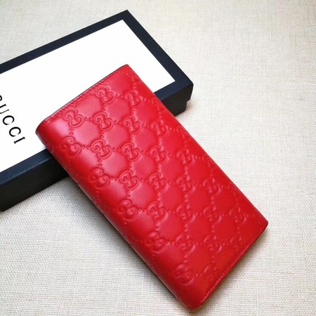 Gucci Bow Gucci Signature Continental Wallet 388679 Red