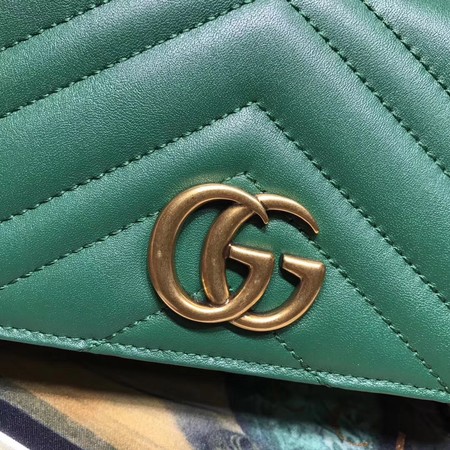 Gucci GG Marmont Matelasse mini Bag 448426 Green