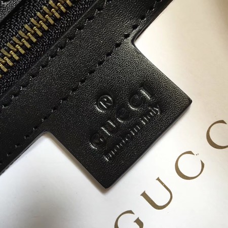 Gucci Signature GG Original Marmont Leather Shoulder Bag 431382 Black