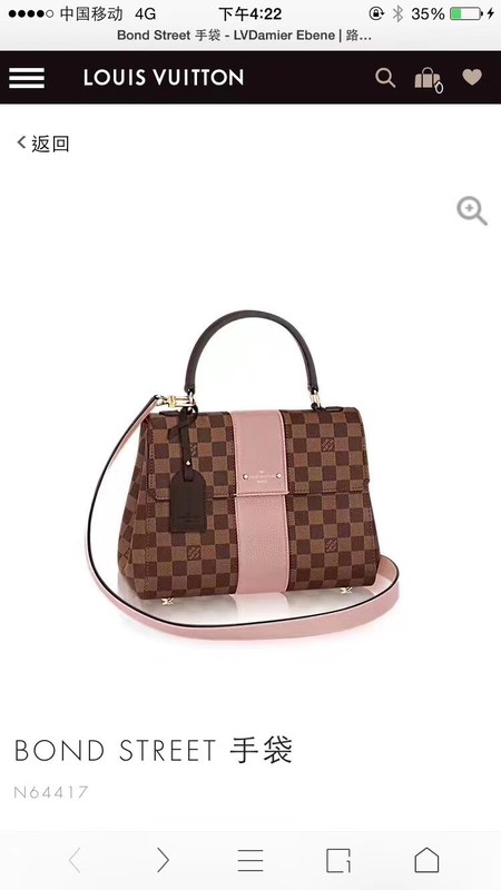 Louis Vuitton Damier Ebene Canvas BOND STREET N64416 Pink