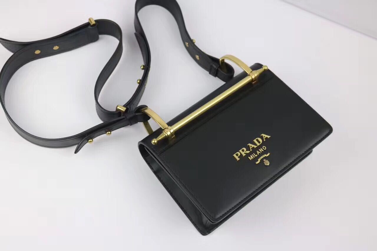 PRADA Shoulder Flap Bag Original Leather P2312 