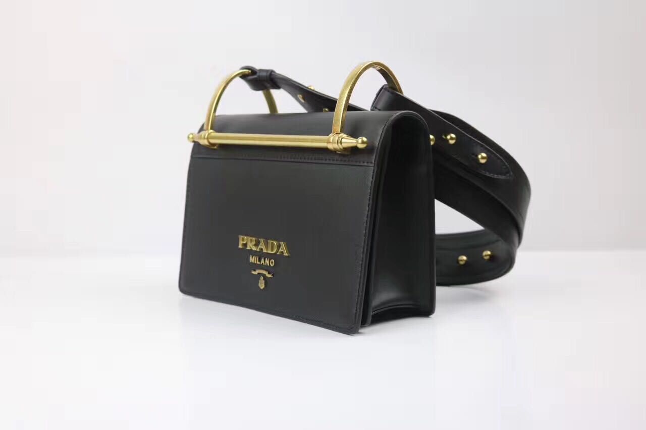 PRADA Shoulder Flap Bag Original Leather P2312 