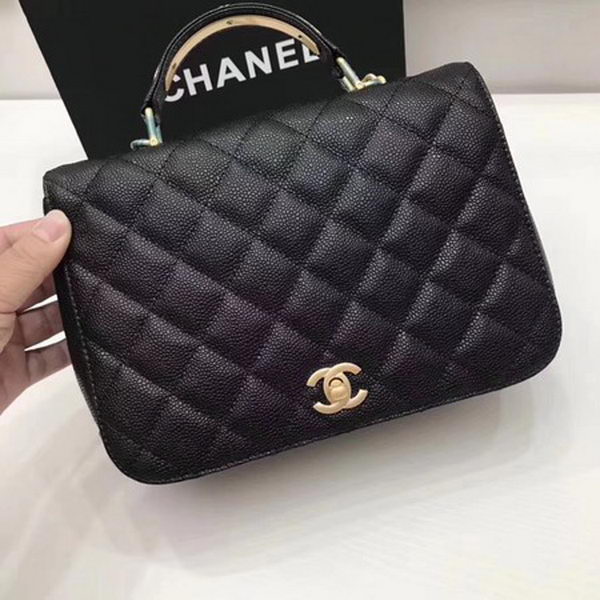 Chanel Classic Top Handle Bag Original Caviar Leather CHA2369 Black