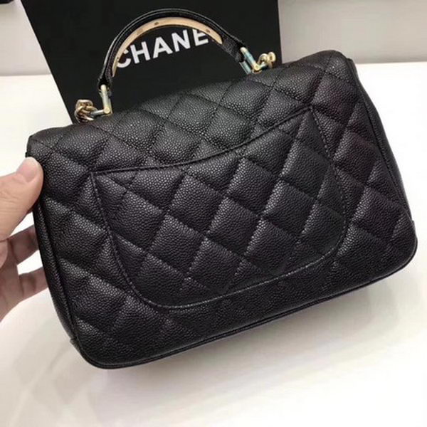Chanel Classic Top Handle Bag Original Caviar Leather CHA2369 Black