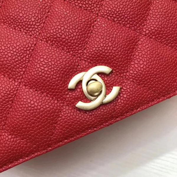 Chanel Classic Top Handle Bag Original Caviar Leather CHA2369 Red