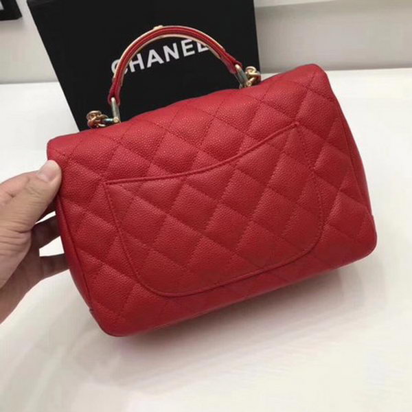 Chanel Classic Top Handle Bag Original Caviar Leather CHA2369 Red