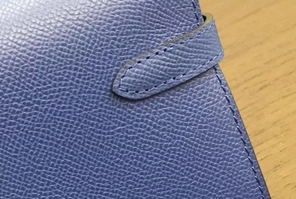 Hermes Kelly Epsom Leather Wallet H4086 Blue