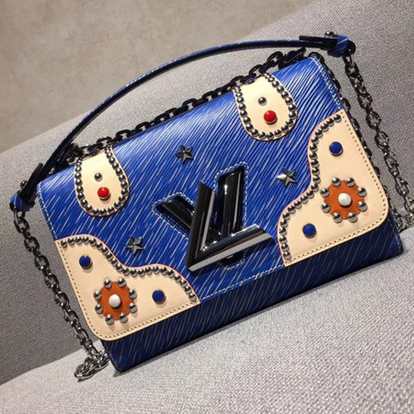 Louis Vuitton Epi Leather TWIST MM Bag M54220 Blue