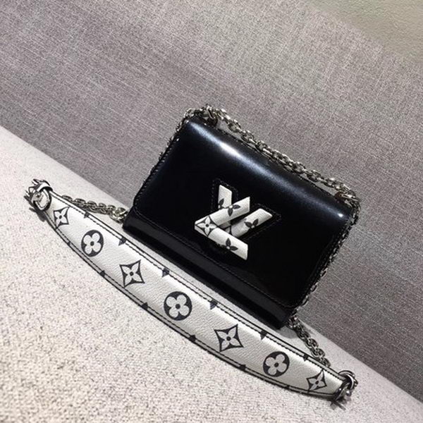 Louis Vuitton Smooth Patent TWIST PM M54241 Black