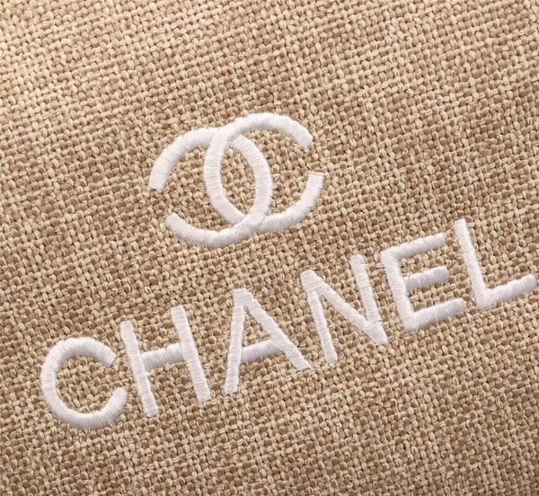 Chanel Canvas Leather Tote Bag 9858 Camel