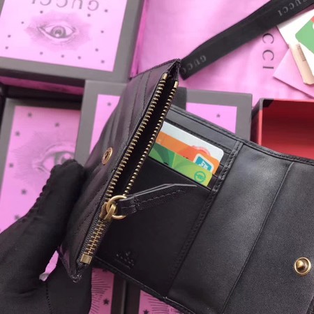 Gucci GG Marmont Matelasse Wallet 474802 Black