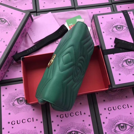 Gucci GG Marmont Zip Around Wallet 443123 Green