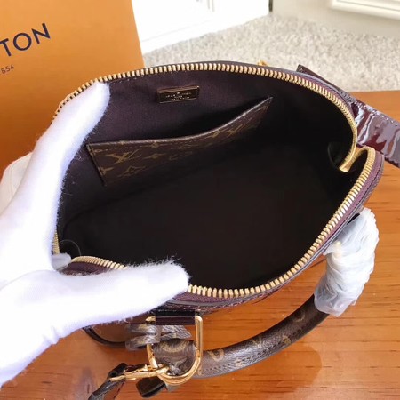 Louis Vuitton Monogram Vernis ALMA BB M54704 Brown