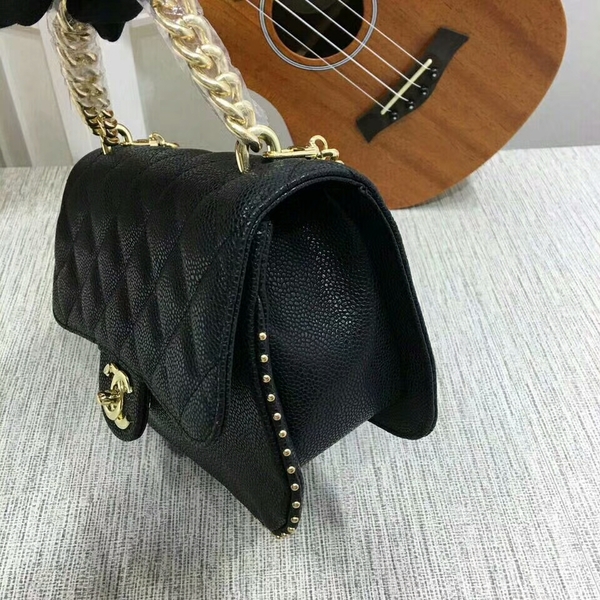 Chanel Shoulder Bag Calfskin Leather A83020 Black