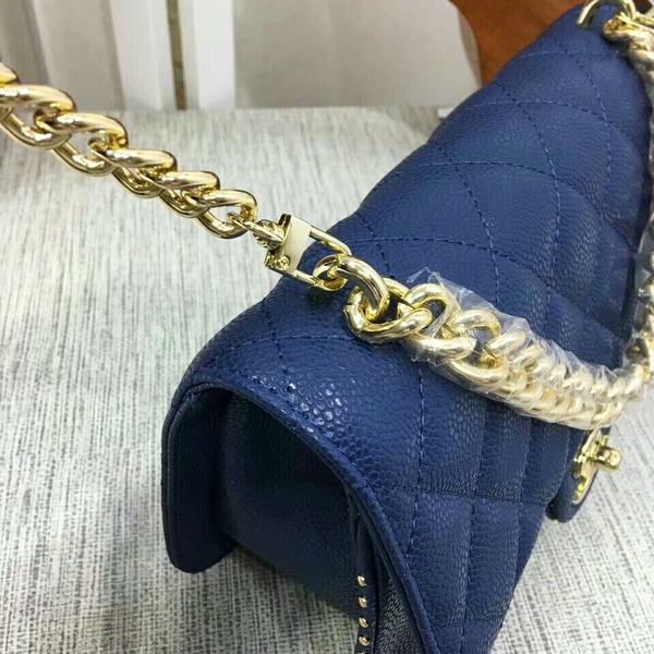 Chanel Shoulder Bag Calfskin Leather A83020 Blue