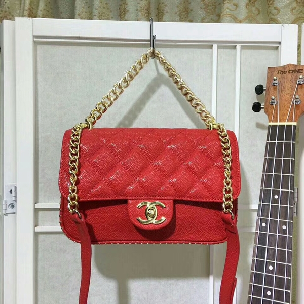 Chanel Shoulder Bag Calfskin Leather A83020 Red