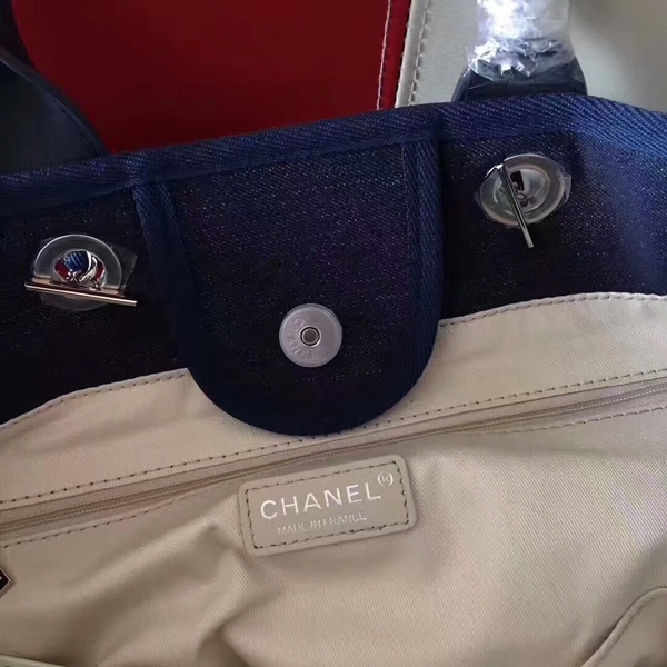 Chanel Deauville Tote Bag Original Canvas Leather A68047-7