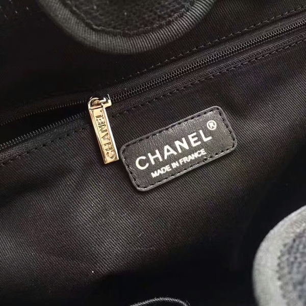 Chanel Deauville Tote Bag Original Canvas Leather A68047-13