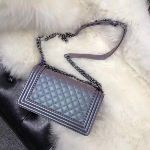 Boy Chanel Flap Shoulder Bag Original Leather A67086 Grey