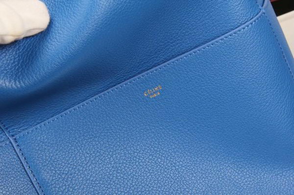 CELINE Sangle Seau Bag in Calfskin Leather C3369 Blue