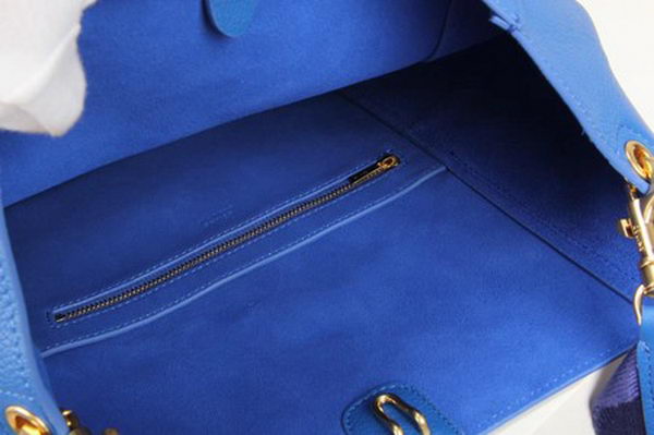 CELINE Sangle Seau Bag in Calfskin Leather C3369 Blue