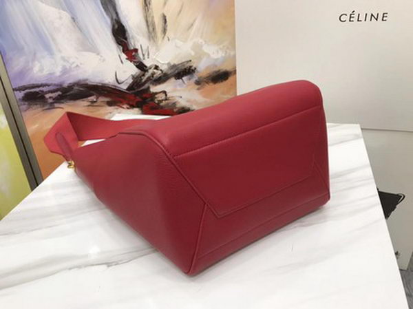 CELINE Sangle Seau Bag in Calfskin Leather C3369 Red