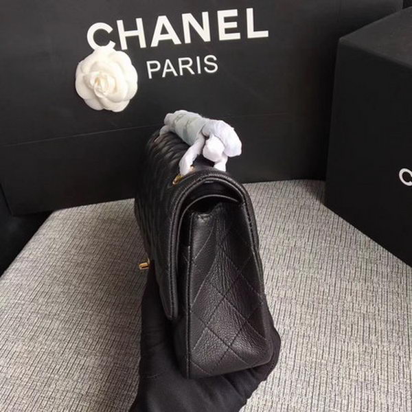 Chanel 2.55 Series Flap Bags Black Original Deerskin A1112 Gold