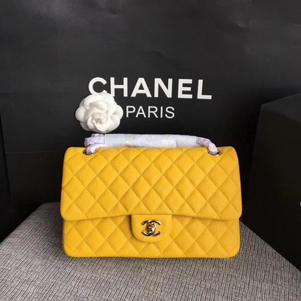 Chanel 2.55 Series Flap Bags Original Deerskin A1112 Yellow