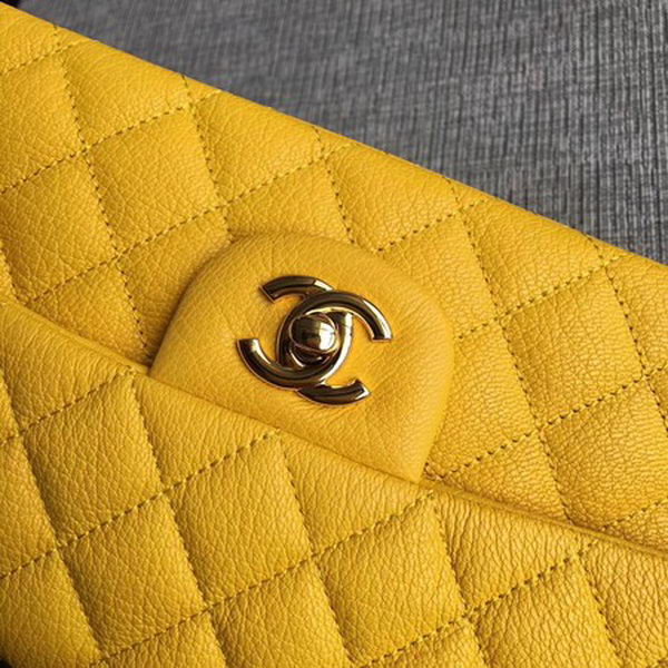 Chanel 2.55 Series Flap Bags Original Deerskin A1112 Yellow