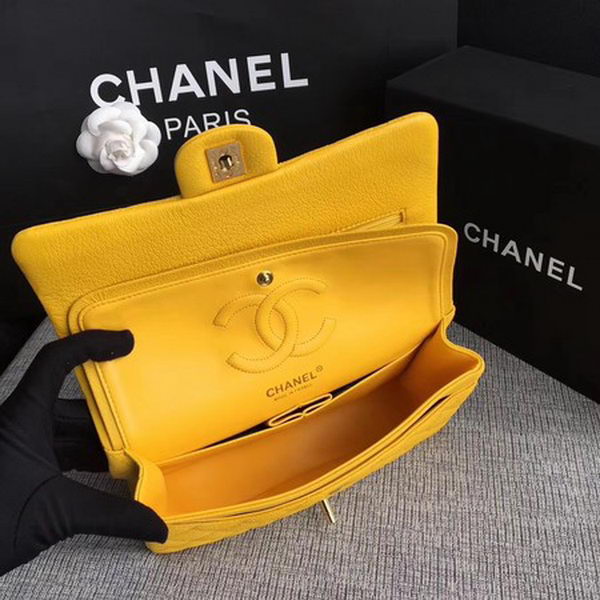 Chanel 2.55 Series Flap Bags Original Deerskin A1112 Yellow