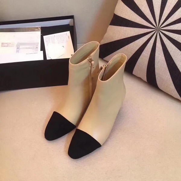 Chanel Ankle Boot Leather CH2209 Apricot