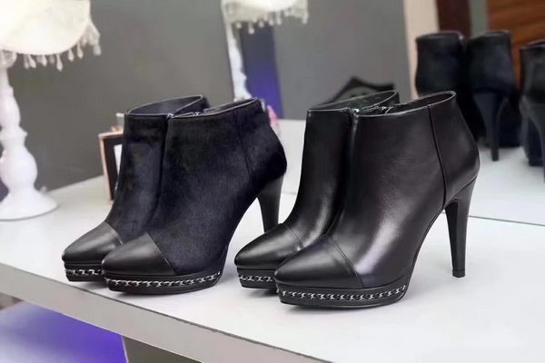 Chanel Ankle Boot Leather CH2225 Black