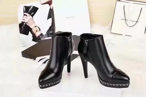 Chanel Ankle Boot Leather CH2225 Black