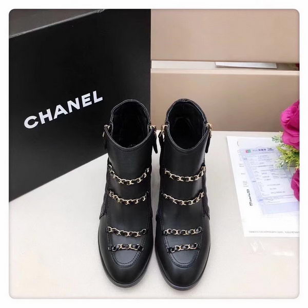 Chanel Ankle Boot Leather CH2227B Black