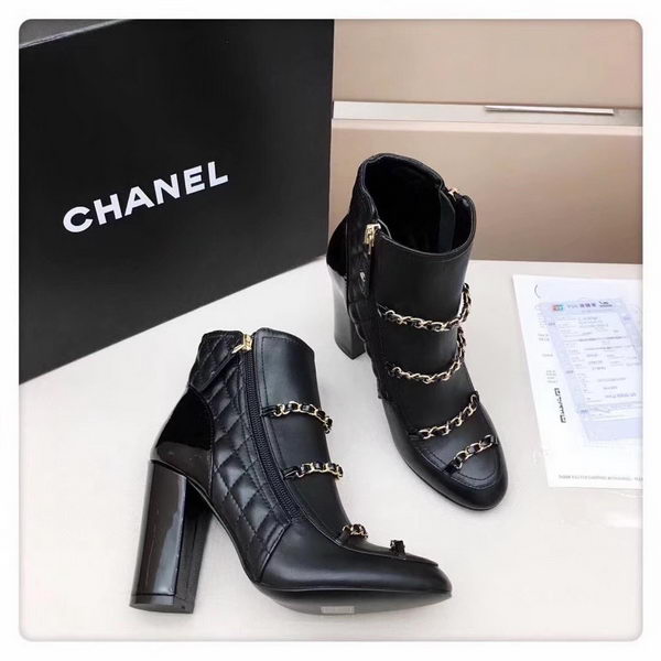 Chanel Ankle Boot Leather CH2227B Black