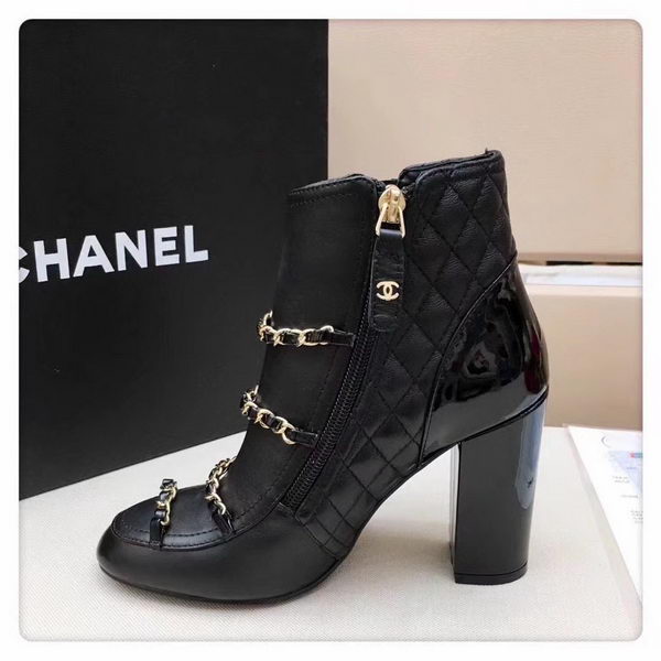 Chanel Ankle Boot Leather CH2227B Black