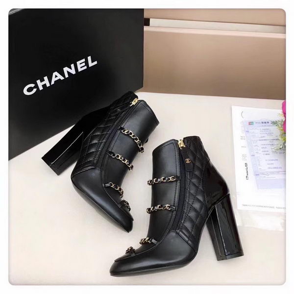 Chanel Ankle Boot Leather CH2227B Black