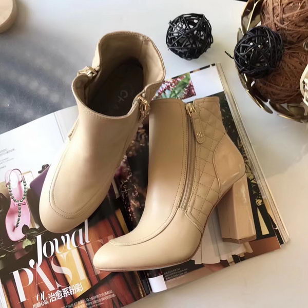 Chanel Ankle Boot Leather CH2229 Apricot
