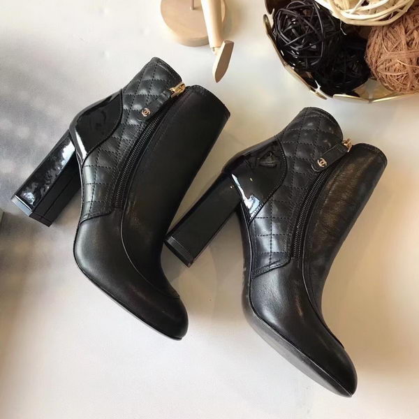 Chanel Ankle Boot Leather CH2229 Black