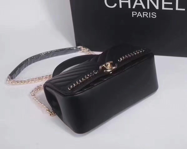 Chanel Classic Tote Bag Sheepskin Leather 36903 Black