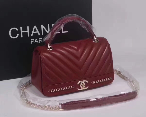 Chanel Classic Tote Bag Sheepskin Leather 36903 Red