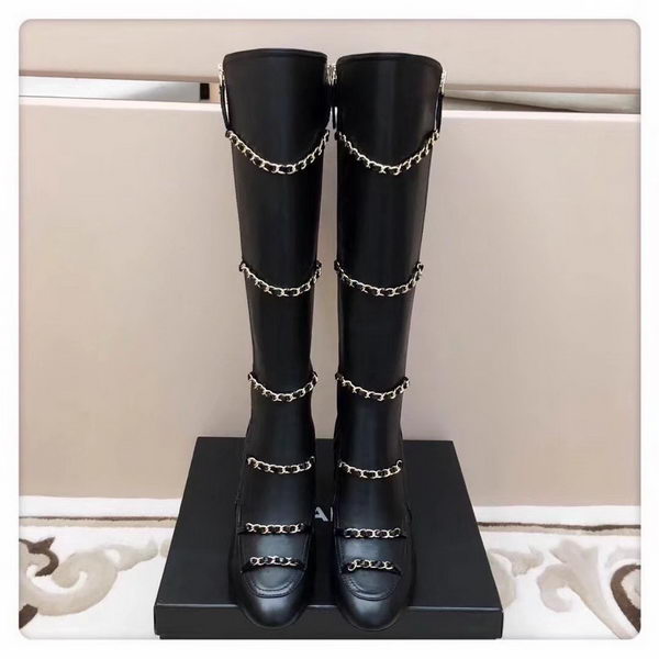 Chanel Leather Knee Boot CH2226 Black