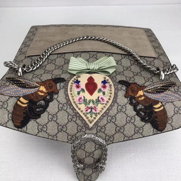 Gucci Dionysus Embroidered Shoulder Bag 403348 Brown